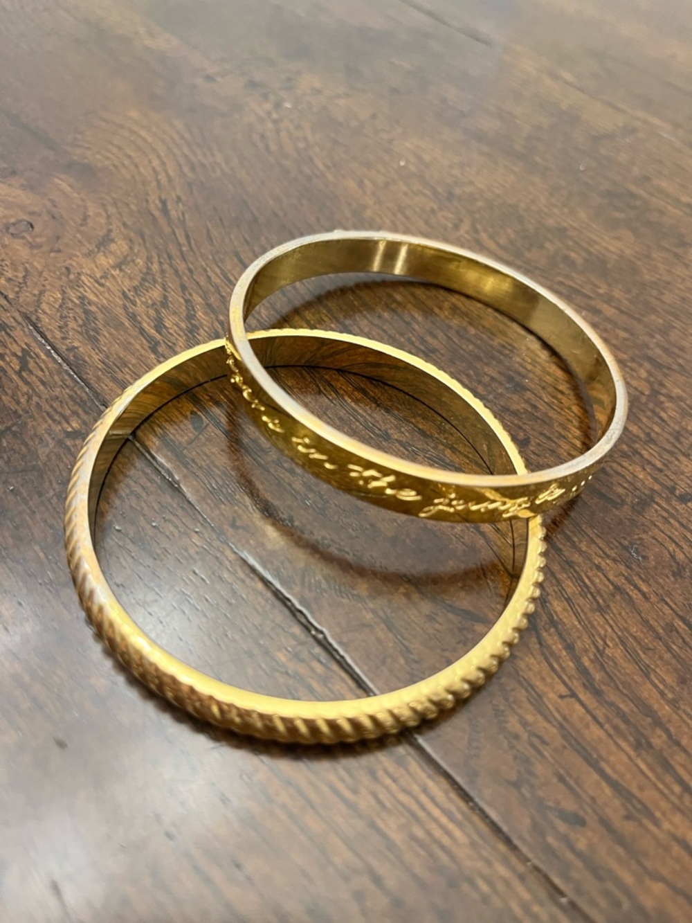 Lilly Pulitzer Gold-Tone Engraved Cuff and Textured Bangle Set - Picture 7 of 7